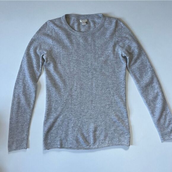 J.Crew Cashmere Grey Crewneck Sweater XS - Picture 1 of 9